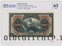 ДВР, правительство Медведева, 100 рублей 1918 года. В слабе PG
