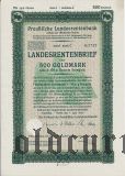 Preussische Landesrentenbank, Берлин, 500 goldmark 1929 года