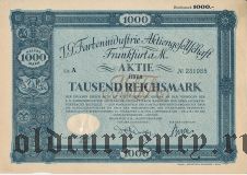 I.G. Farbenindustrie Aktiengesellschaft, 1000 reichsmark 1926