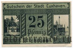 Куксхафен (Cuxhaven), 25 пфеннингов 1919 года. Вар. 1
