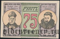 Пиритц (Pyritz), 75 пфеннингов 1921 года
