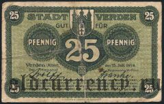 Верден (Verden), 25 пфеннингов 1919 года