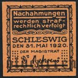 Шлезвиг (Schleswig), 10 пфеннингов 1920 года