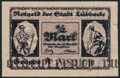 Люббекке (Lübbecke), 1/2 марки 1920 года