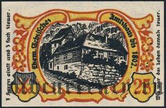 Треффурт (Treffurt), 25 пфеннингов 1921 года. Вар. 2