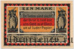 Тондорф-Лоэ (Tonndorf-Lohe), 1 марка 1921 года