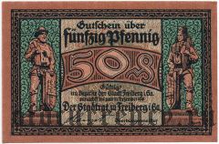 Фрайберг (Freiberg), 50 пфеннингов 1918 года