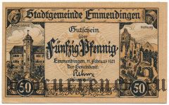 Эммендинген (Emmendingen), 50 пфеннингов 1921 года