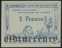 Франция, Montoire, 5 Region, 1 франк 1917 года