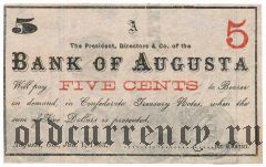 США, Bank of Augusta, 5 центов 1863 года