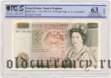 Великобритания, 50 фунтов (1991-93) года. В слабе PCGS 63
