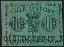 Алжир, 10 сантимов 1917 года