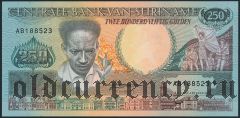 Суринам, 250 гульденов 1988 года