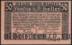 Польша, Бельско (Bielitz), 50 геллеров 1919 года