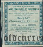 Франция, Arts Decoratifs et Industriels, 50 франков 1925 года