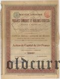 Анонимное общество химических продуктов и маслобоен в Одессе, 250 франков 1896 года