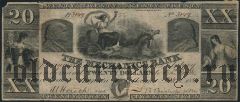 США, The Mechanics Bank, 20 долларов 1861 года