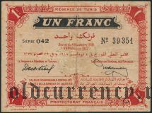 Тунис, 1 франк 1918 года