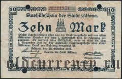 Альтона (Altona), 10 марок 28.10.1918 года
