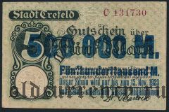 Крефельд (Crefeld), 500.000 марок 1923 года. Вар. 1