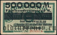 Крефельд (Crefeld), 500.000 марок 1923 года. Вар. 3