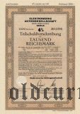 Elektrowerke Aktiengesellschaft, Berlin, 1000 reichsmark 1943.