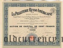 Русско-Американское общество меховой промышленности, 100 франков 1926 года