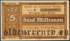 Ахен (Aachen), 5.000.000 марок 1923 года