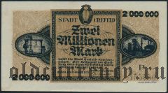 Крефельд (Crefeld), 2.000.000 марок 1923 года. Вар. 2