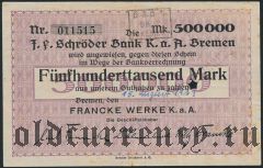 Бремен (Bremen), 500.000 марок 1923 года