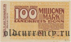 Бонн (Bonn), 100.000.000 марок 1923 года