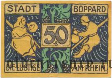 Боппард (Boppard), 50 пфеннингов 1921 года. Вар. 1