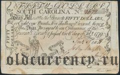 США, Южная Королина, 50 долларов 1779 года
