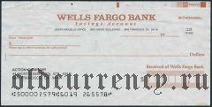 Чек, Wells Fargo Bank