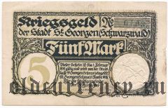 Санкт-Георген (St. Georgen), 5 марок 1918 года