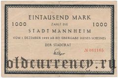 Мангейм (Mannheim), 1000 марок 1922 года