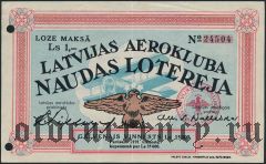 Латвийский Аэроклуб, лотерея 1938 года
