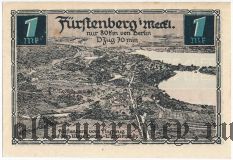 Фюрстенберг (Fürstenberg), 1 марка 1921 года. Вар. 2