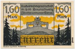 Брауншвейг (Braunschweig), 1,60 марки 1921 года