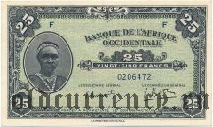 Французская Западная Африка, 25 франков 1942 года