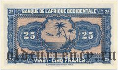 Французская Западная Африка, 25 франков 1942 года