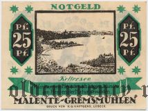 Маленте-Гремсмюлен (Malente-Gremsmühlen), 25 пфеннингов 1920 года