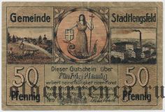 Штадтленгсфельд (Stadtlengsfeld), 50 пфеннингов 1919 года. Вар. 2