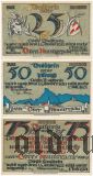 Обераммергау (Oberammergau), 3 нотгельда 1921 года. Нумератор красный