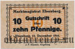 Эберсберг (Ebersberg), 10 пфеннингов 1916 года. Вар. 1