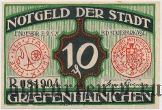 Грефенхайнихен (Gräfenhainichen), 10 пфеннингов 1921 года