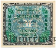 Германия, 1/2 марки 1944 года. Английская зона оккупации