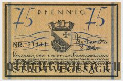Вегезак (Vegesack), 75 пфеннингов 1921 года