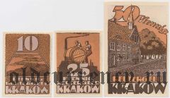 Краков (Krakow), 3 нотгельда 1922 года