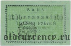 Николаевск на Амуре, 1000 рублей 1920 года. На зеленой бумаге